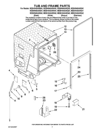 Diagram for MDBH945AWS40