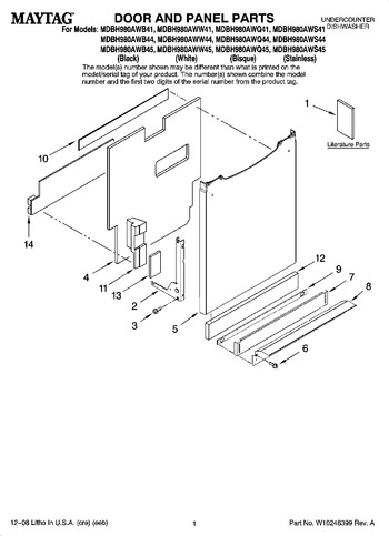 Diagram for MDBH980AWB41