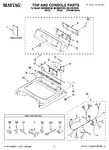 Diagram for 01 - Top And Console Parts