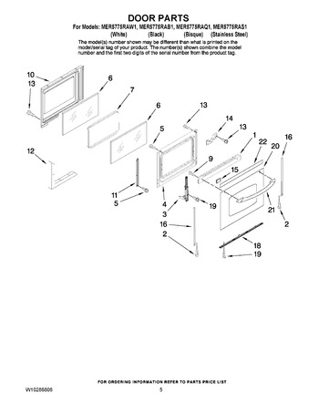 Diagram for MER5775RAW1