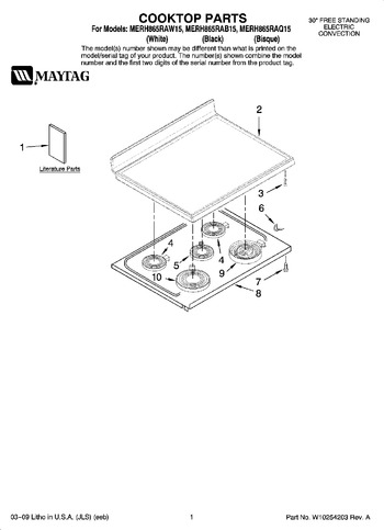 Diagram for MERH865RAW15