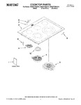 Diagram for 01 - Cooktop Parts