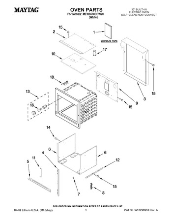 Diagram for MEW6530DDW20