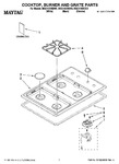 Diagram for 01 - Cooktop, Burner And Grate Parts