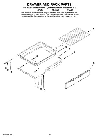 Diagram for MGRH865QDW13