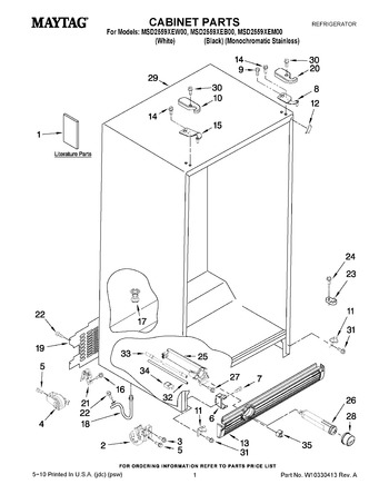 Diagram for MSD2559XEW00