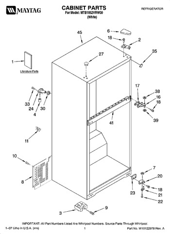 Diagram for MTB1852VRW00