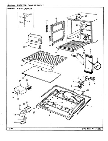 Diagram for RB18KN-4AW (BOM: AG43C)