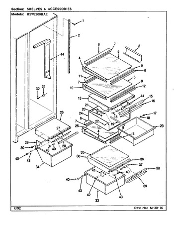 Diagram for RSW2200BAE (BOM: CM36A)