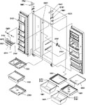 Diagram for 11 - Ref/fz Shelves, Lights, And Hinges