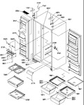 Diagram for 12 - Ref/fz Shelves, Lights, And Hinges