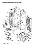 Diagram for 12 - Ref/fz Shelves, Lights, And Hinges