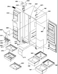 Diagram for 11 - Ref/fz Shelves, Lights,and Hinges