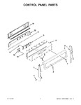 Diagram for 02 - Control Panel Parts