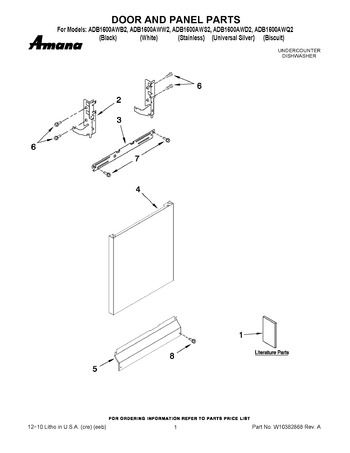 Diagram for ADB1600AWW2