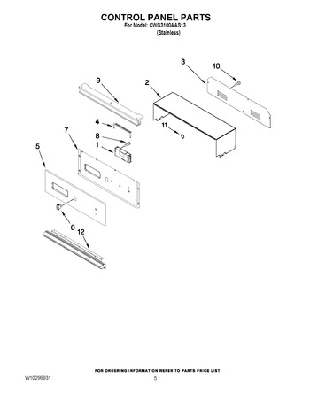 Diagram for CWG3100AAS13