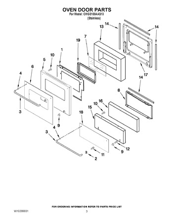 Diagram for CWG3100AAS13