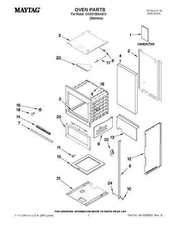 Diagram for CWG3100AAS13