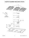 Diagram for 02 - Cooktop, Burner And Grate Parts