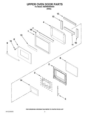 Diagram for MEW6630DDW20