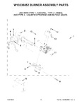 Diagram for 05 - W10336852 Burner Assembly Parts