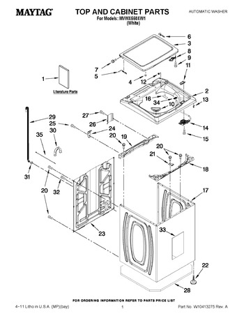 Diagram for MVWX550XW1