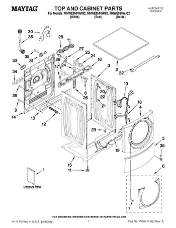 Diagram for MHWE950WR02