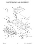 Diagram for 02 - Cooktop, Burner And Grate Parts