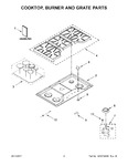 Diagram for 02 - Cooktop, Burner And Grate Parts