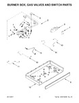 Diagram for 03 - Burner Box, Gas Valves And Switch Parts