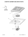 Diagram for 02 - Cooktop, Burner And Grate Parts