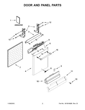 Whirlpool Dishwasher Insulation Clip WPW10486051