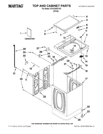 Diagram for MVWC400XW2