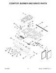 Diagram for 03 - Cooktop, Burner And Grate Parts