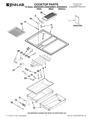 Diagram for JED8230ADW14