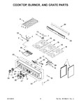 Diagram for 03 - Cooktop, Burner, And Grate Parts