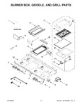 Diagram for 02 - Burner Box, Griddle, And Grill Parts