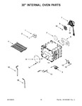 Diagram for 10 - 30" Internal Oven Parts