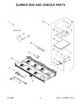 Diagram for 02 - Burner Box And Griddle Parts