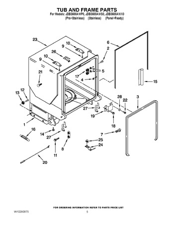 Diagram for JDB3600AWP0