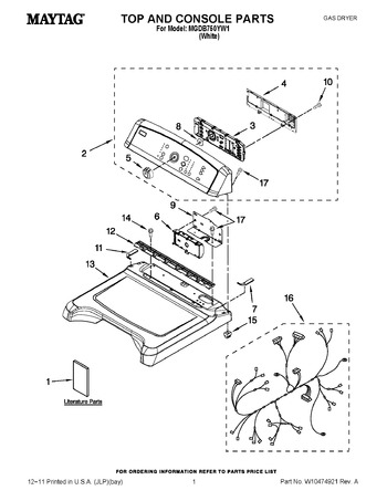 Diagram for MGDB750YW1