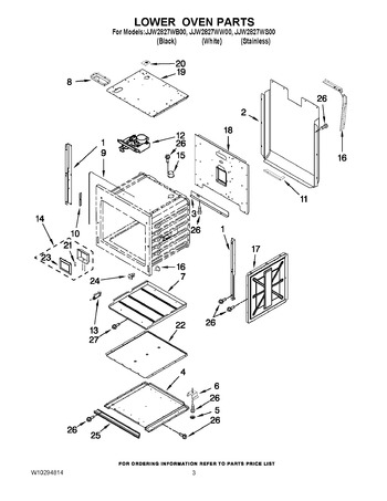 Diagram for JJW2827WW00