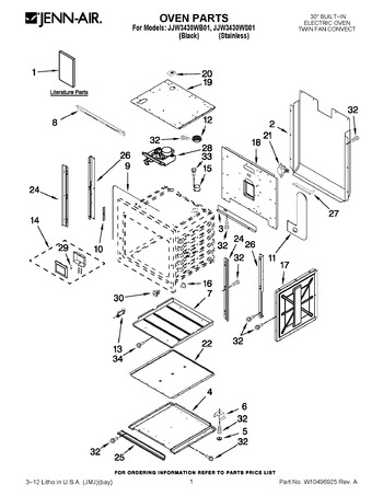 Diagram for JJW3430WS01