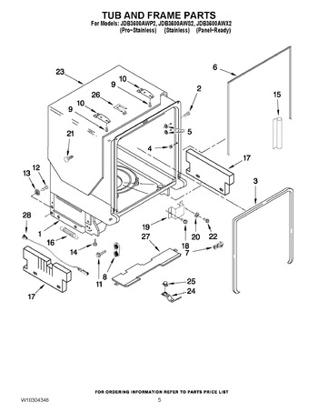 Diagram for JDB3600AWX2