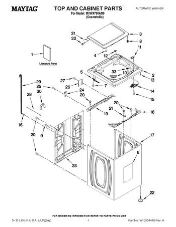 Diagram for MVWX700AG0