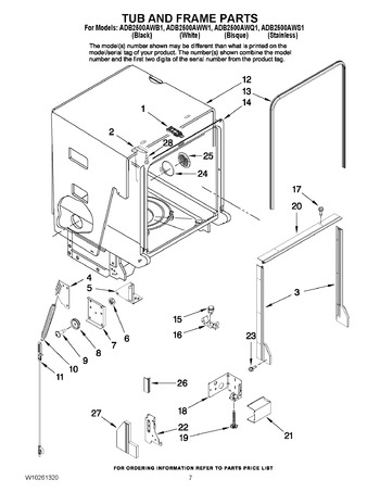 Diagram for ADB2500AWW1