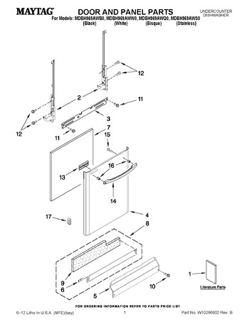 Diagram for MDBH969AWW0