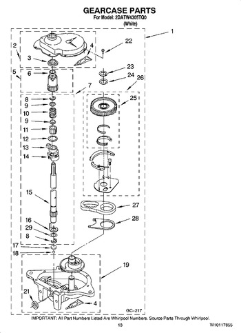 Diagram for 2DATW4305TQ0