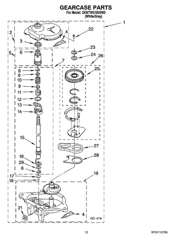 Diagram for 3XWTW5705SW0