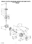 Diagram for 04 - Brake, Clutch, Gearcase, Motor And Pump Parts